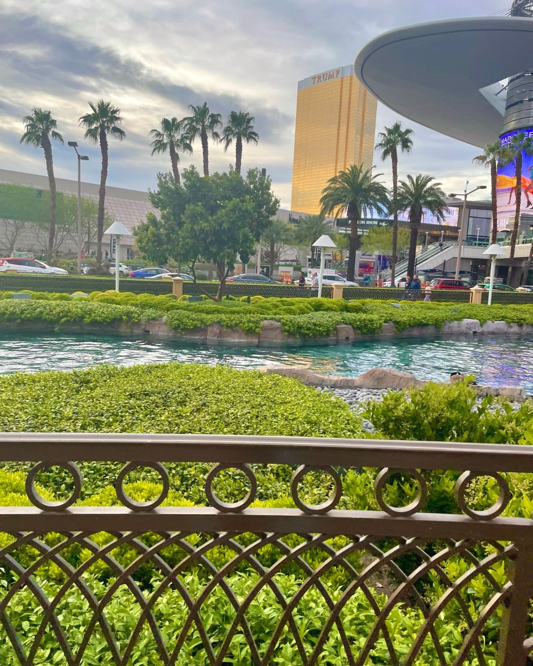 street near the Trump Tower Hotel Las Vegas